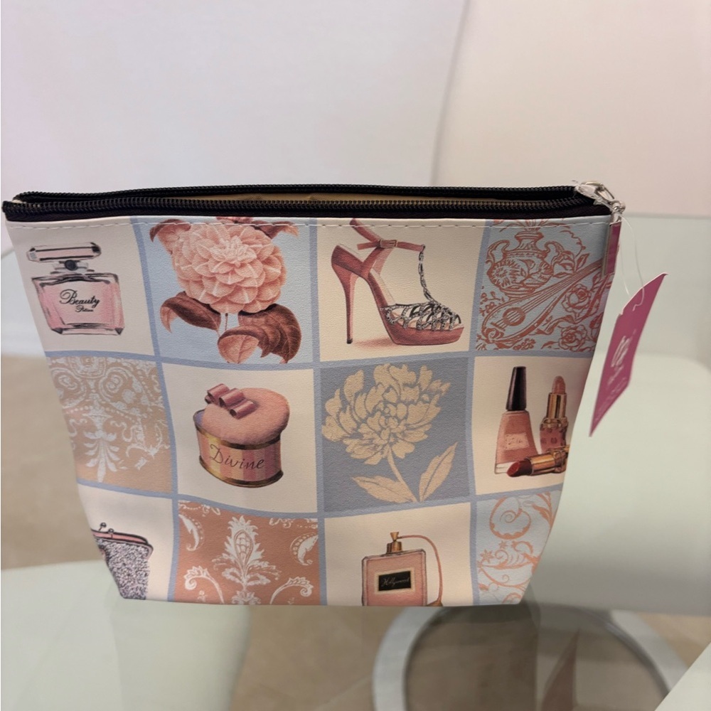 Chic Designer Print Cosmetic Bag